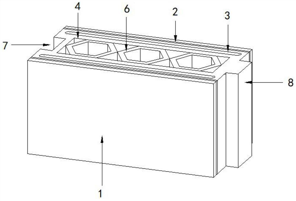 TRC recycled aggregate concrete block and processing method thereof