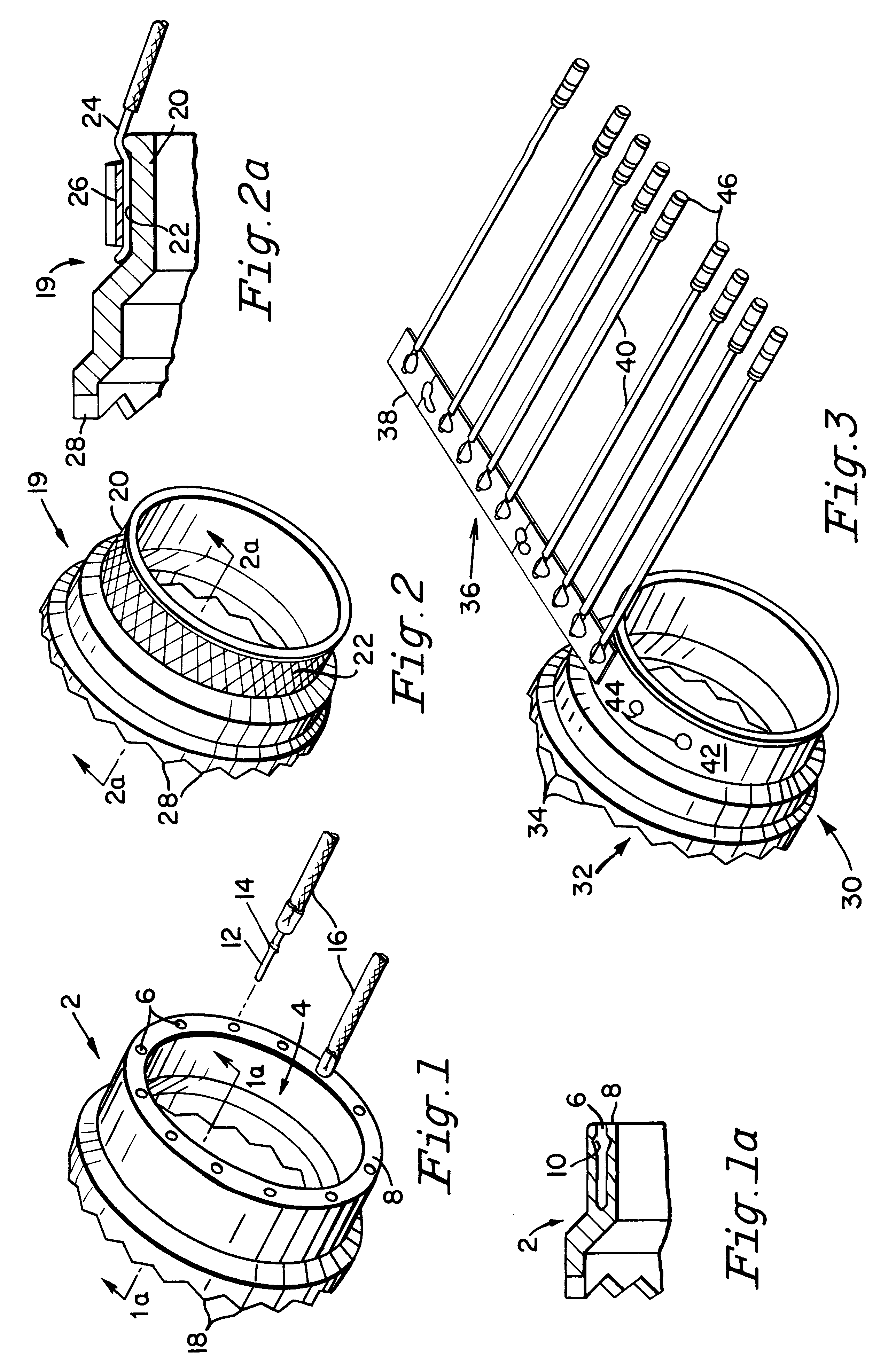 Multiple internal shield termination system