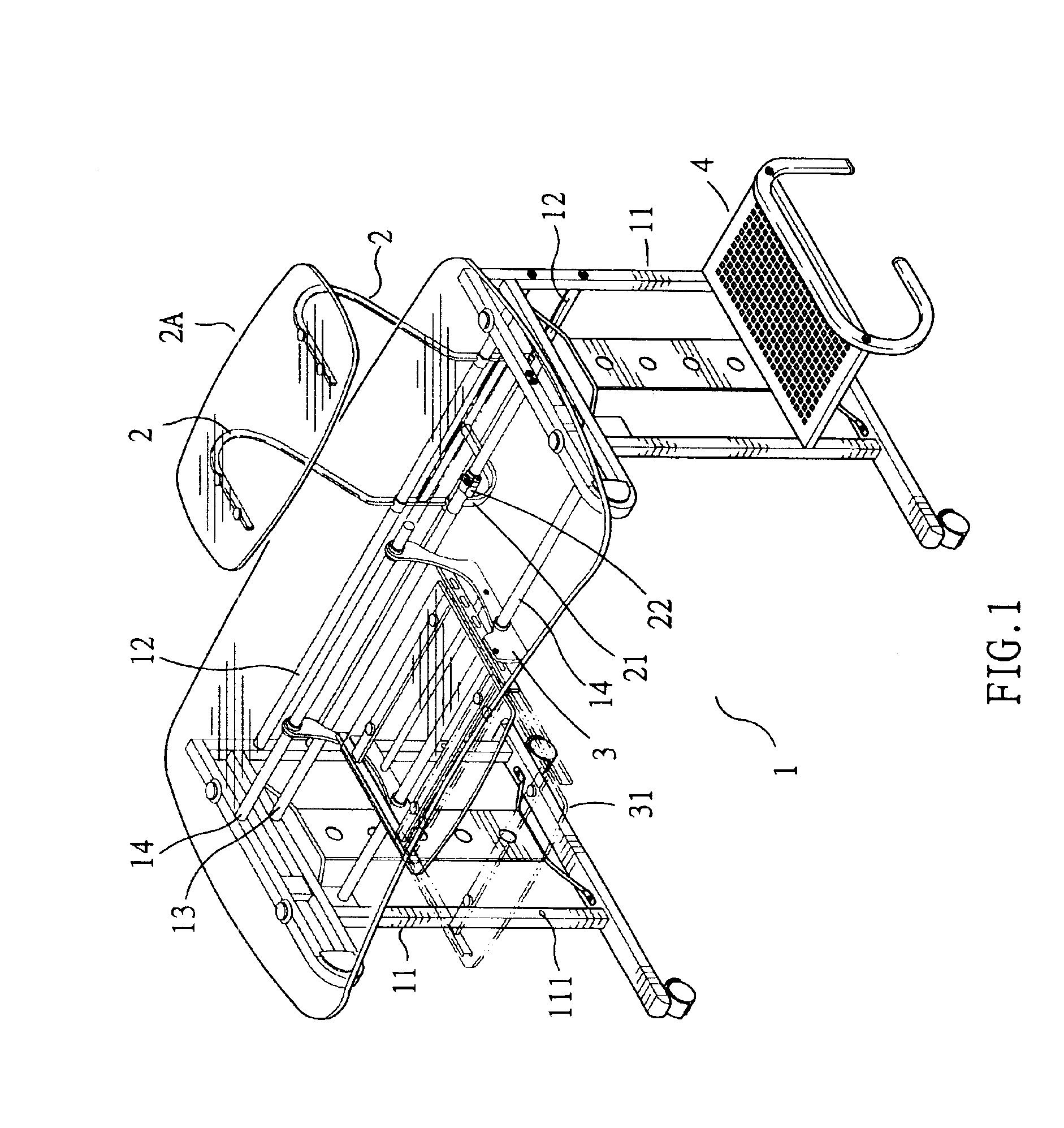 Computer desk for either right-hander or left-hander