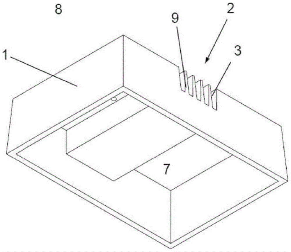 Appliance housing with cooling device for incoming air