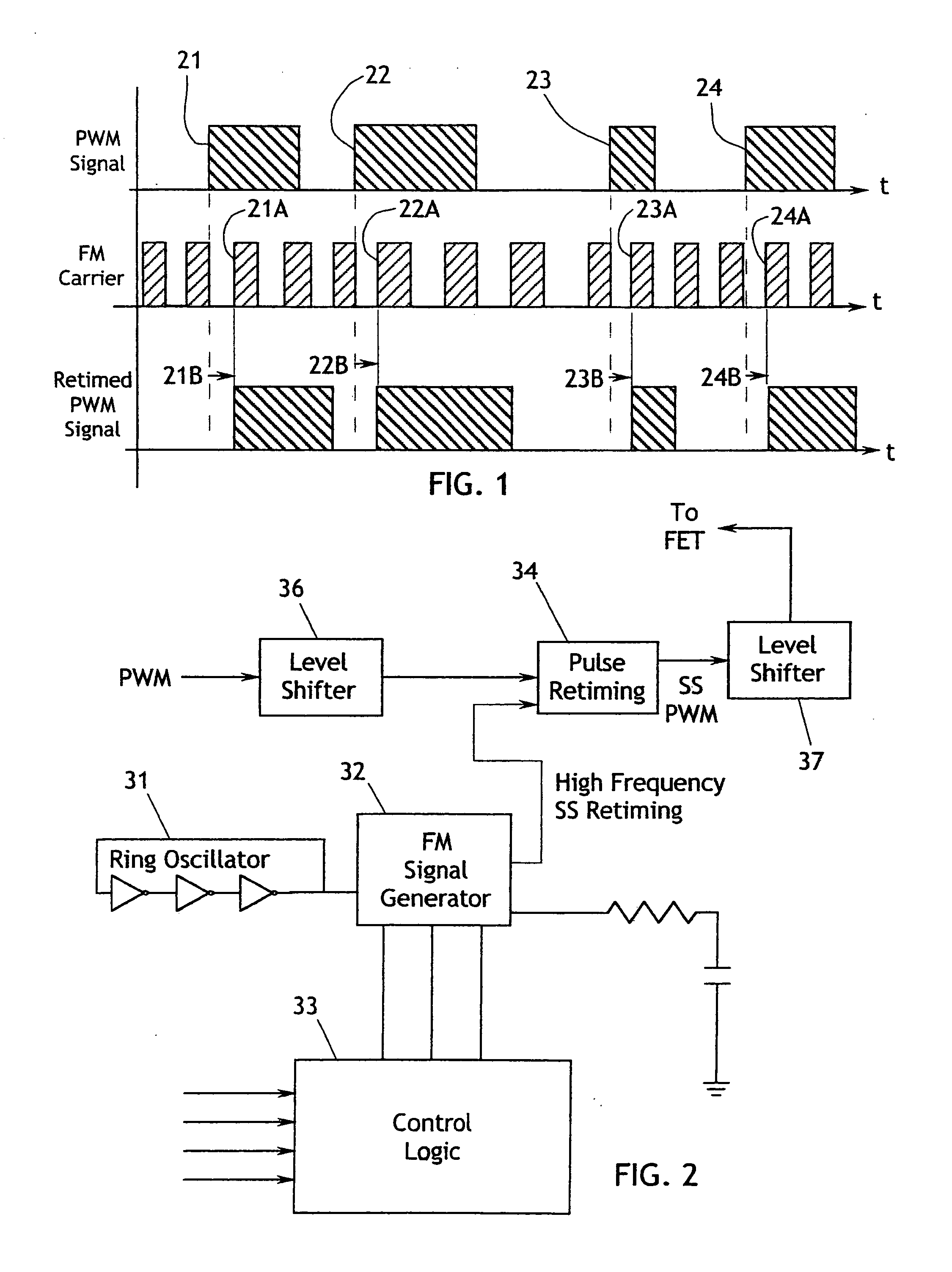 Method and apparatus for frequency modulating a periodic signal of varying duty cycle