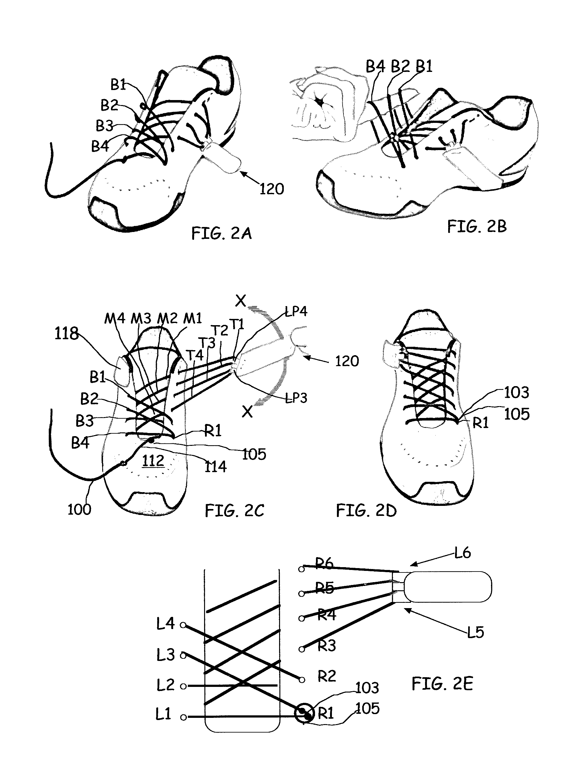 Dually adjustable, anchored, parallel lacing technology