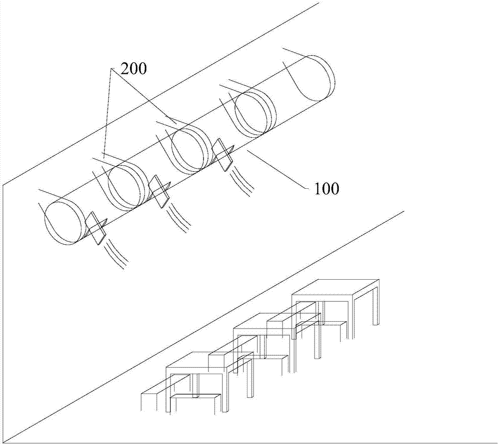 Indoor heat exchanging device and air conditioner