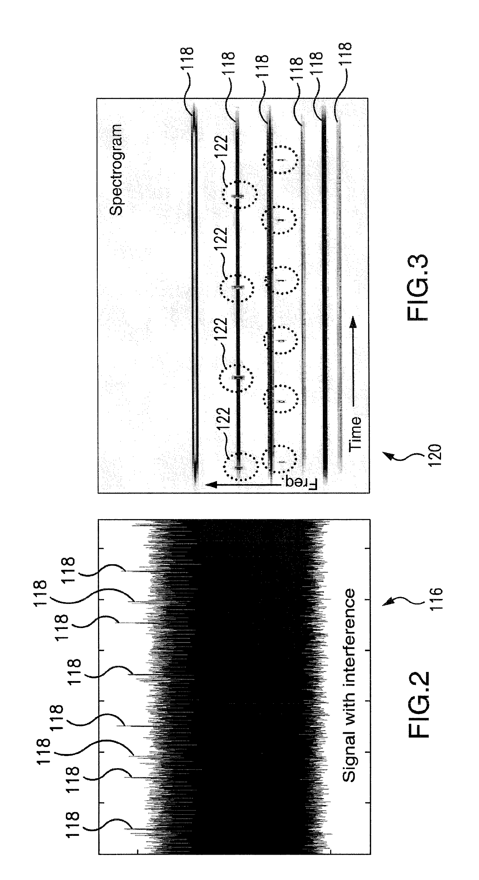 Method and system for continuous wave interference suppression in pulsed signal processing