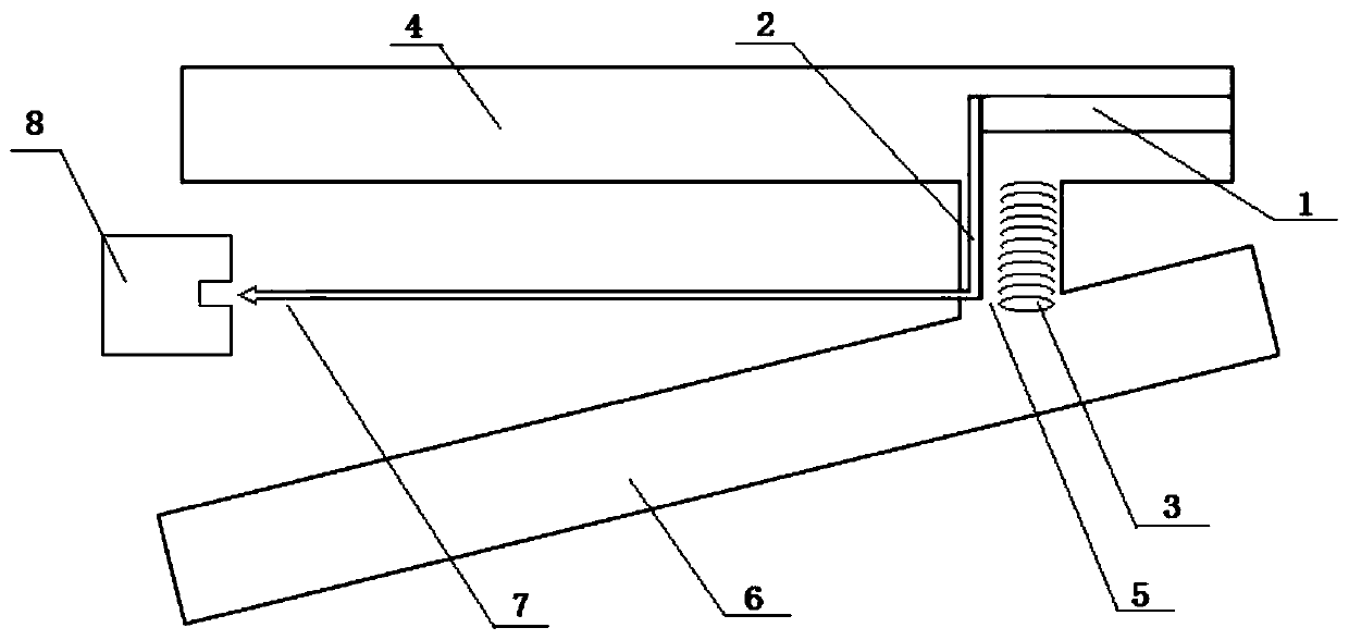 Pin-type experimental clip with outlet pressing plate