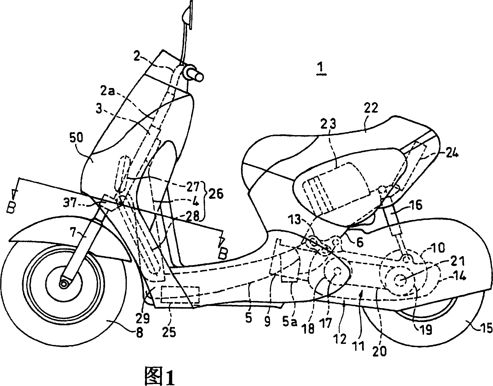 Battery holder of electric vehicle