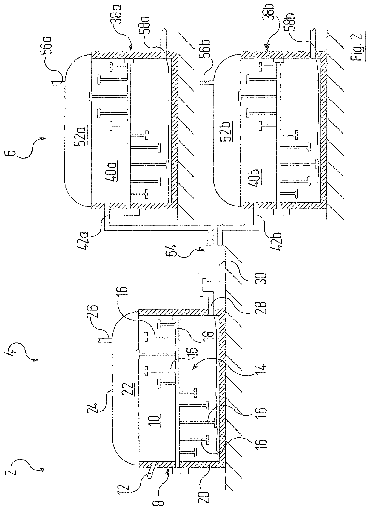 Facility and process for the recycling of biomaterial