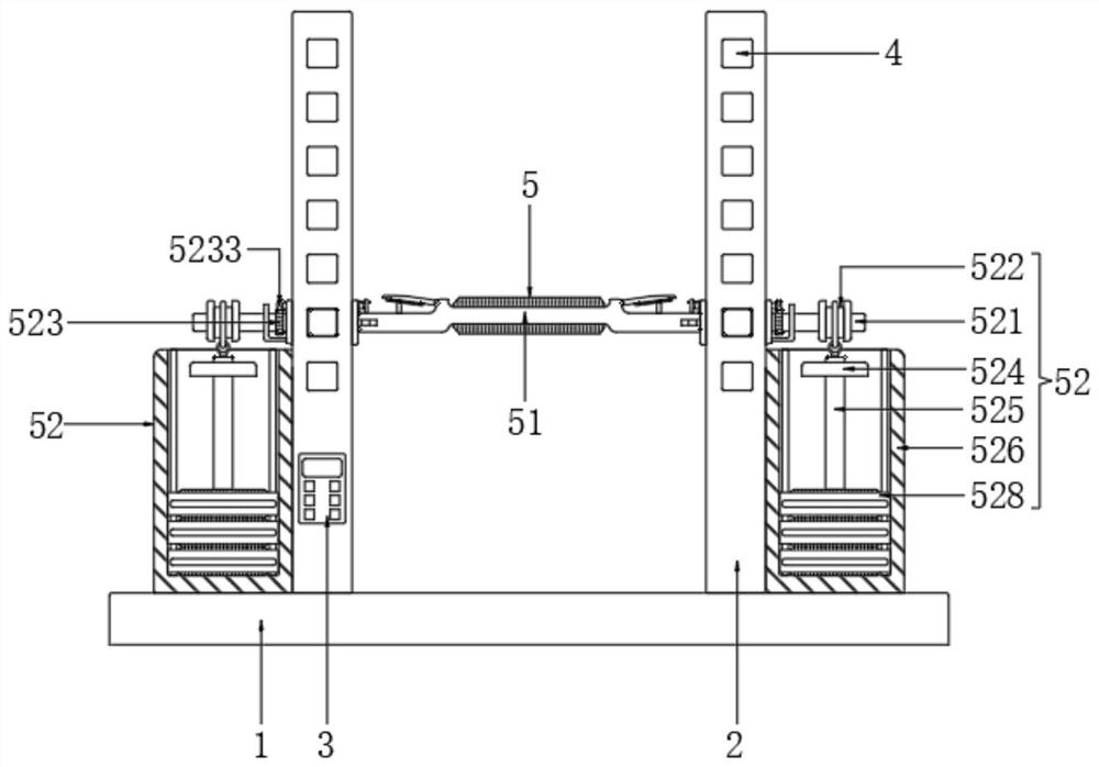 A weight-bearing half-squat assisting device for leg training for basketball in sports training