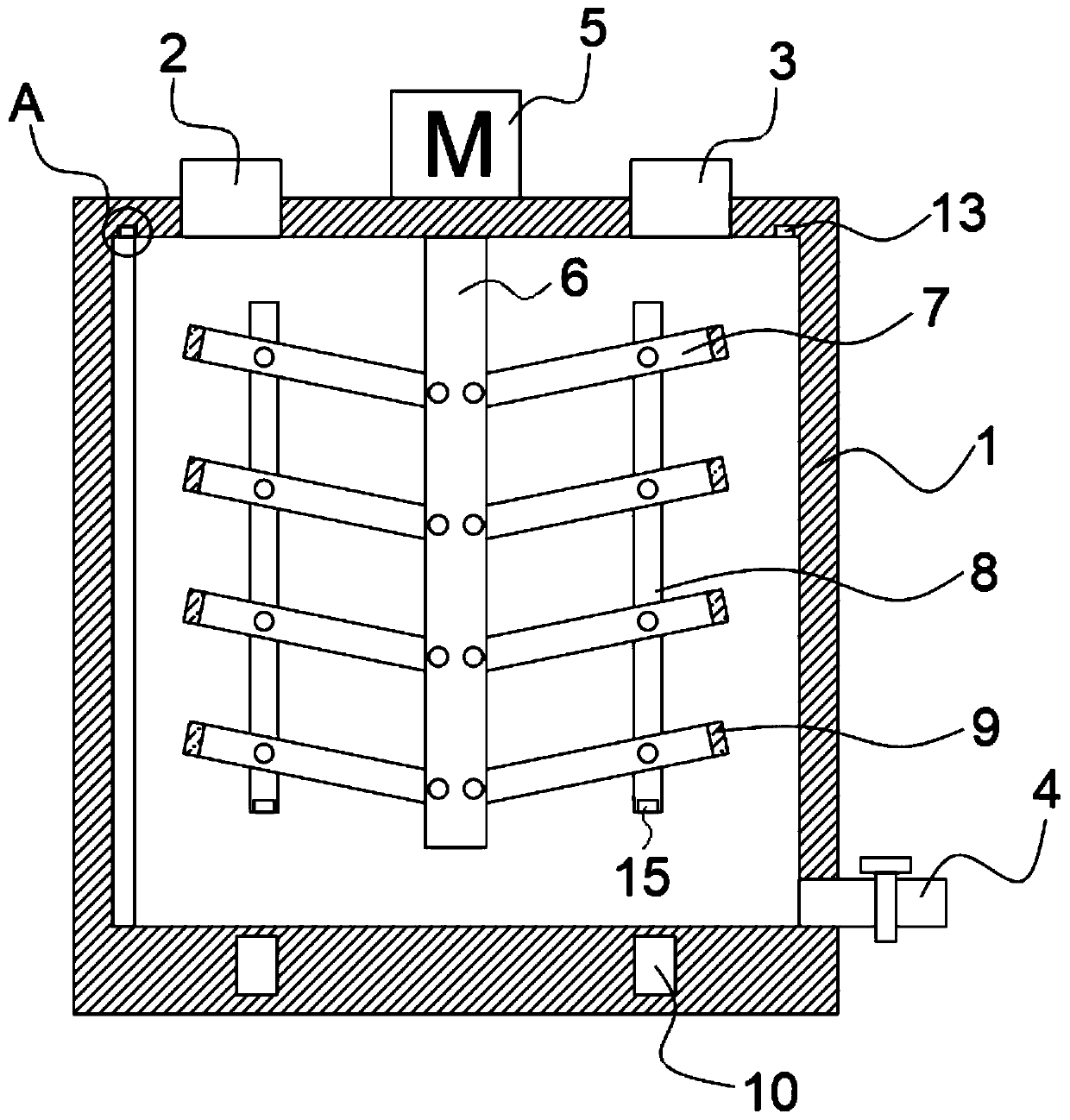 Electromagnetic mixing device with changeable stirring forms