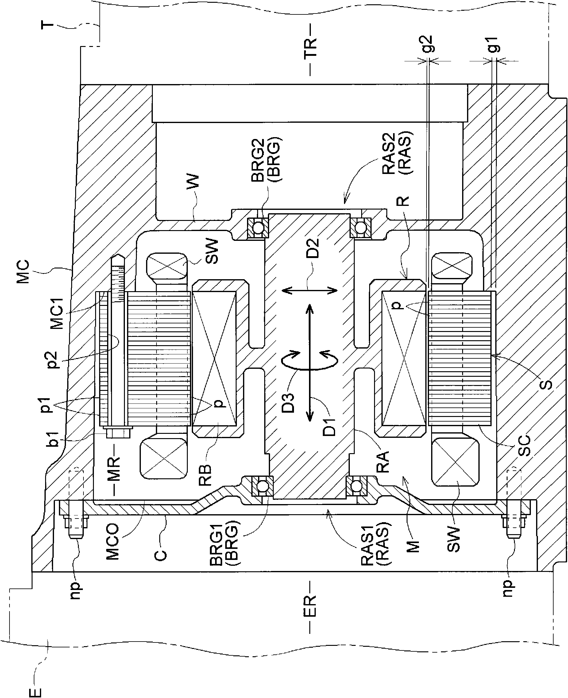 Method for adjusting position of stator