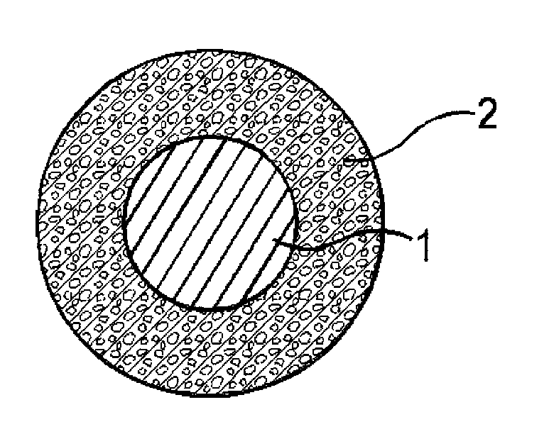 Foamed electrical wire and a method of producing the same