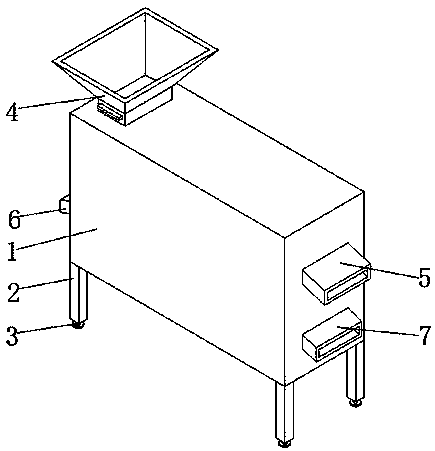 Camellia seed screening device for oil-tea camellia processing