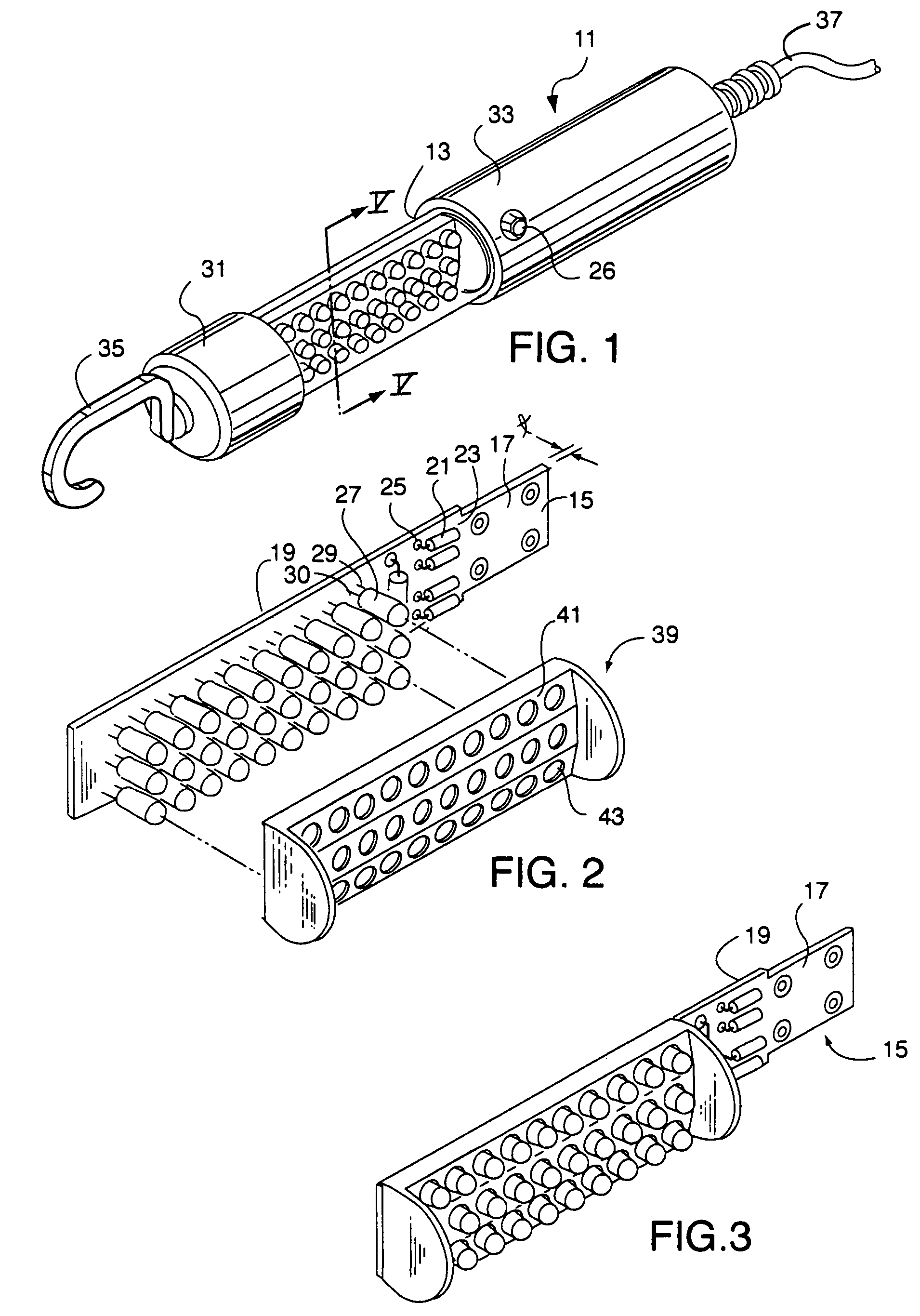 LED lighting array for a portable task light