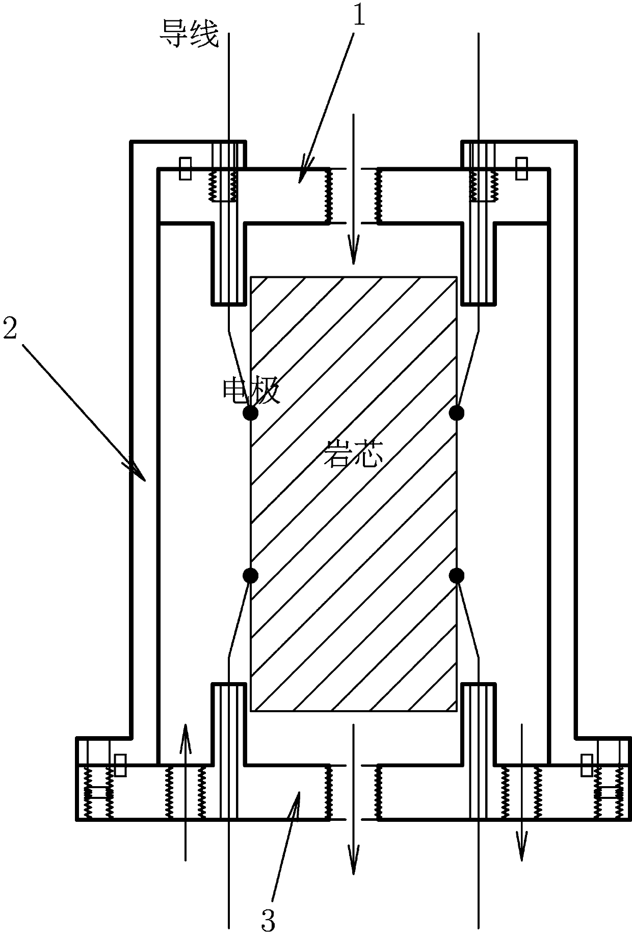 Special rock core holder for high-density electrical parameter monitoring