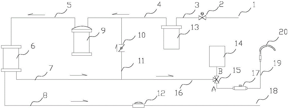 Novel water purifying machine with pure-water-membrane-soaking function during stopping resting