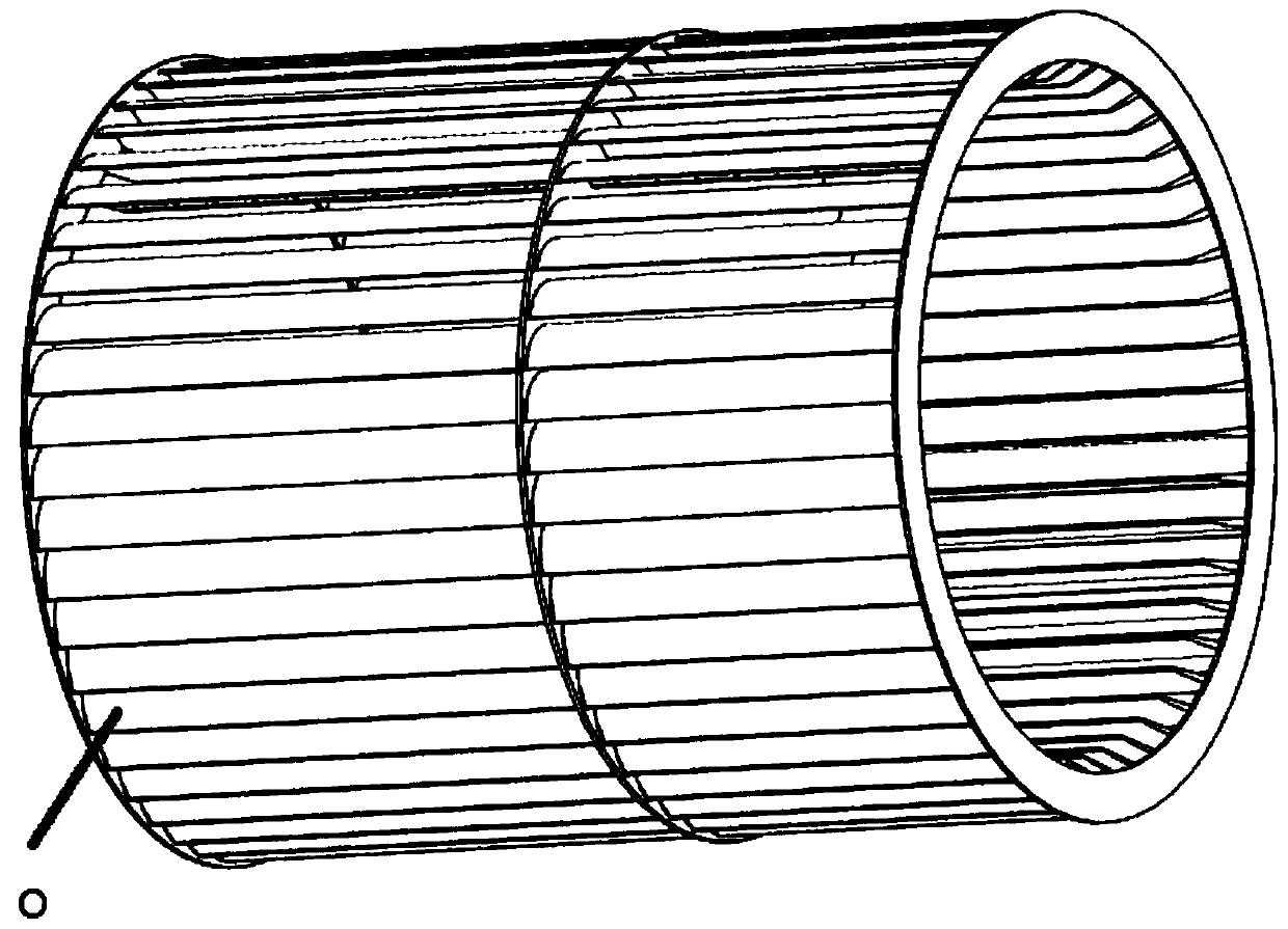 Multi-wing centrifugal fan blade, vane wheel and multi-wing centrifugal fan