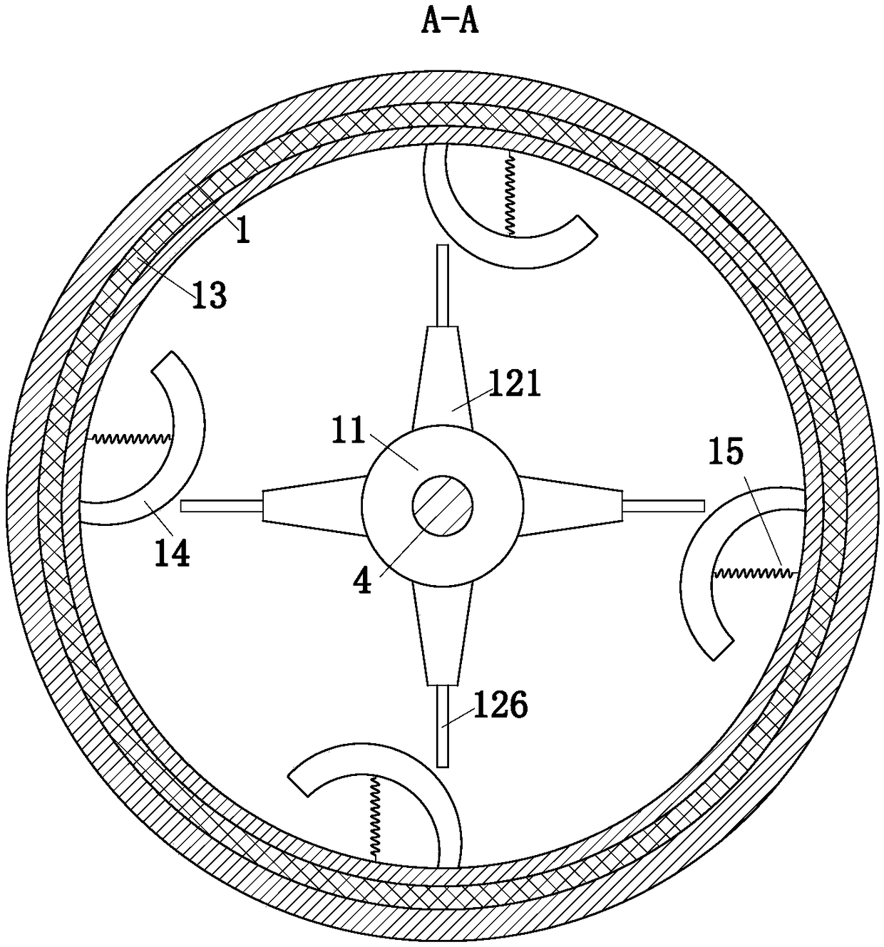 A powder building material mixing device