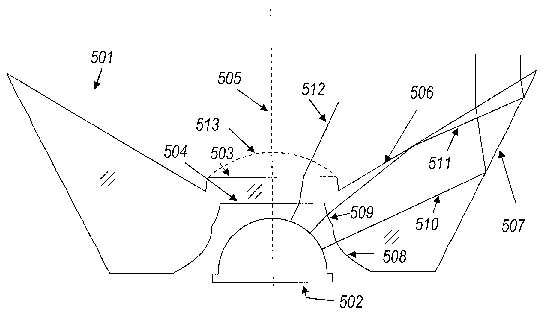 Faceted folded-optic collimator