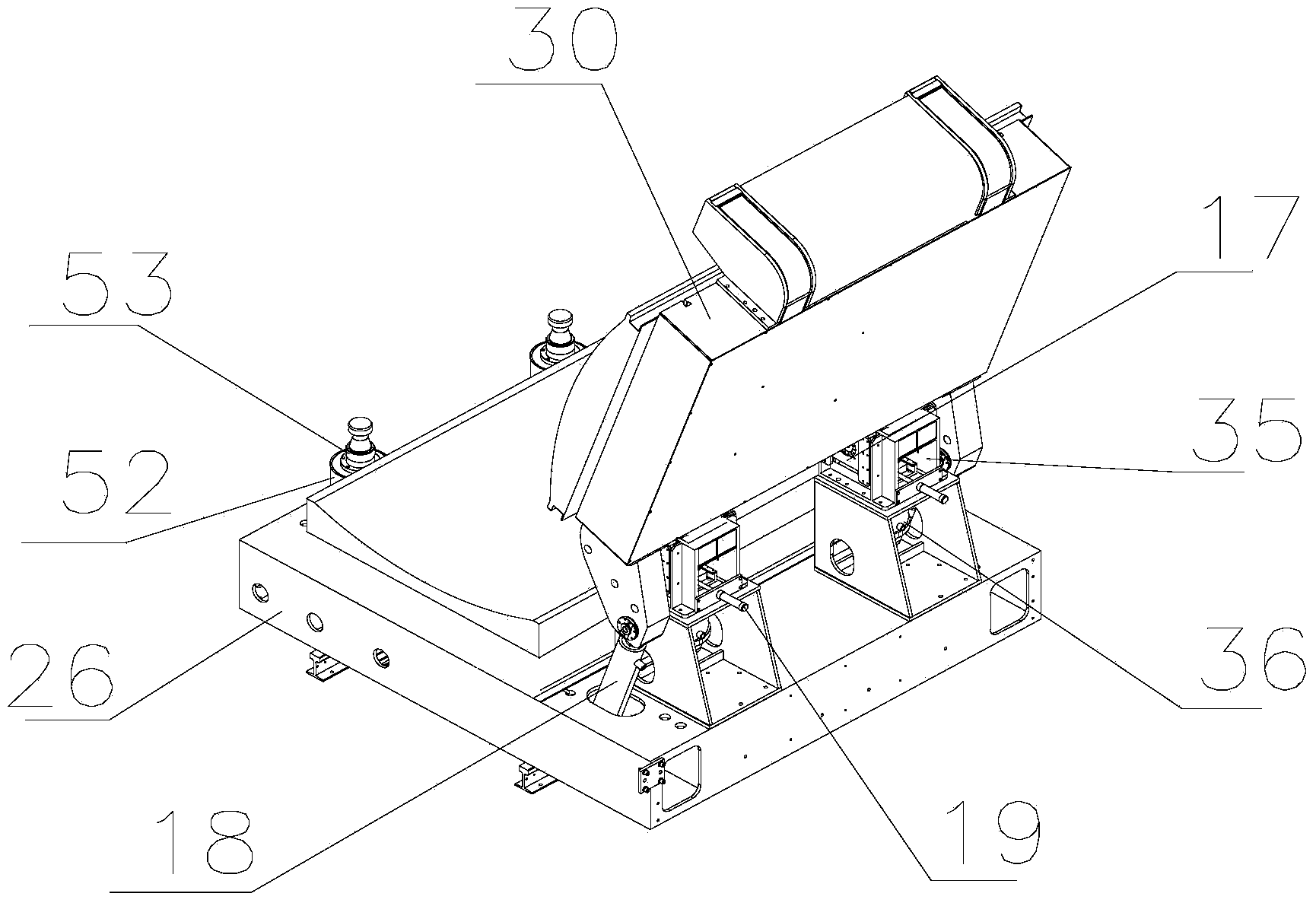 Large-scale high-precision combined type foaming mold vehicle device