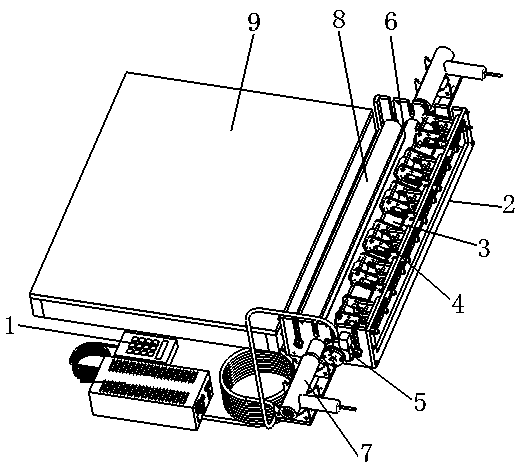 Paving seam prefabricated body base cloth separating device