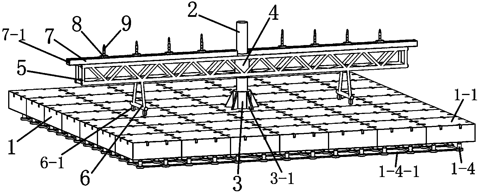 Large-diameter inflation warp-direction rib antenna detecting device