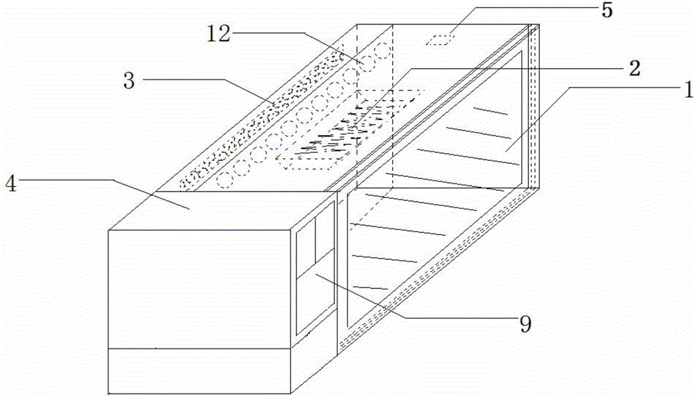 Freezing and thawing cycle action based model test box for tailing dam