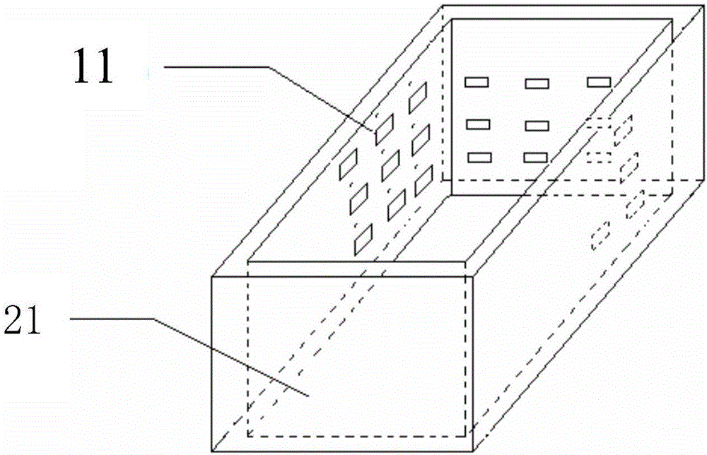 Freezing and thawing cycle action based model test box for tailing dam