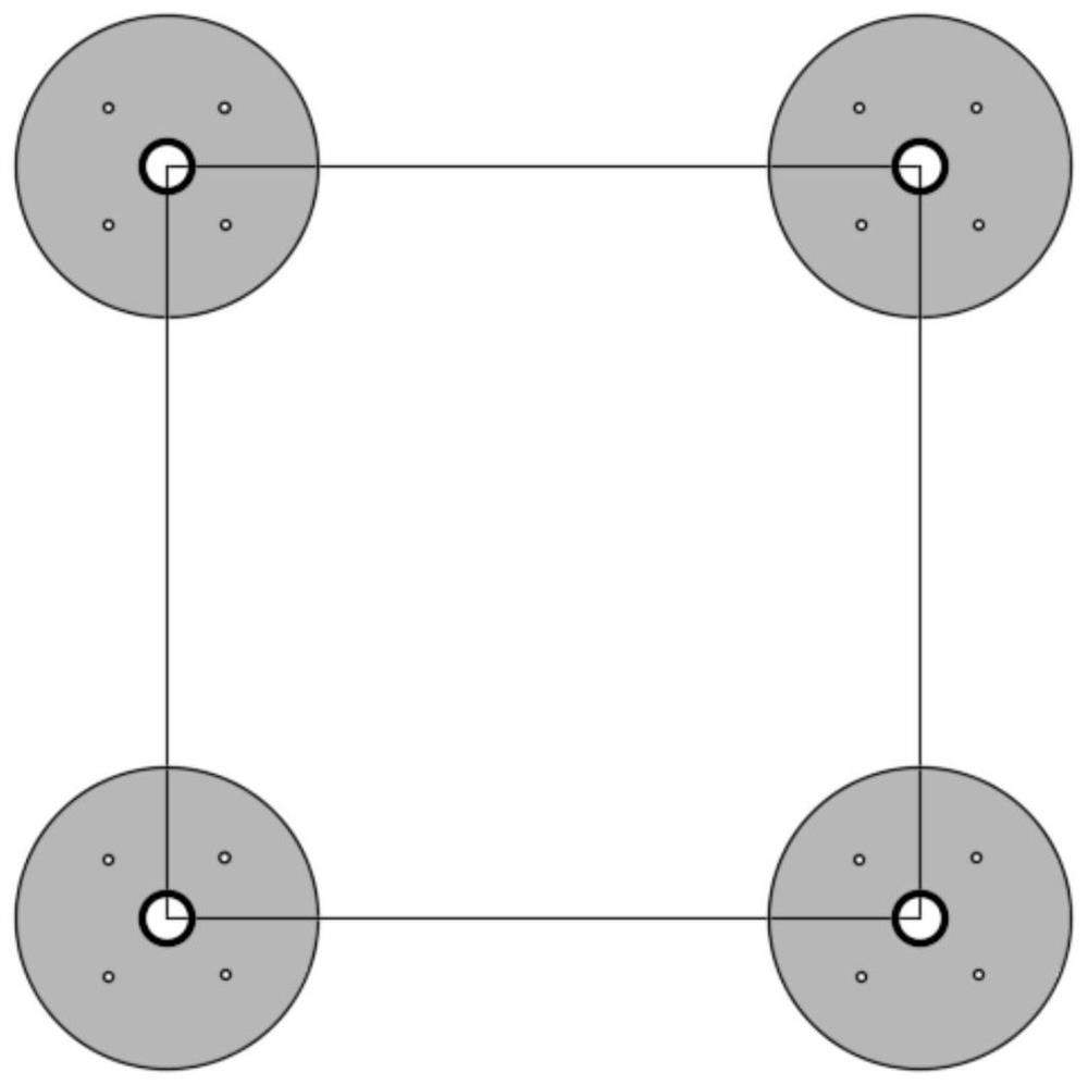 A recovery construction method for the foundation of a four-barrel fan