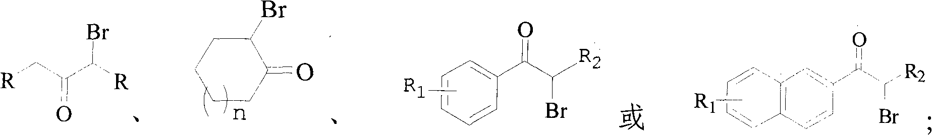 Method of synthesizing alpha-brominated ketone compound by hydrogen peroxide oxidizing and brominating method