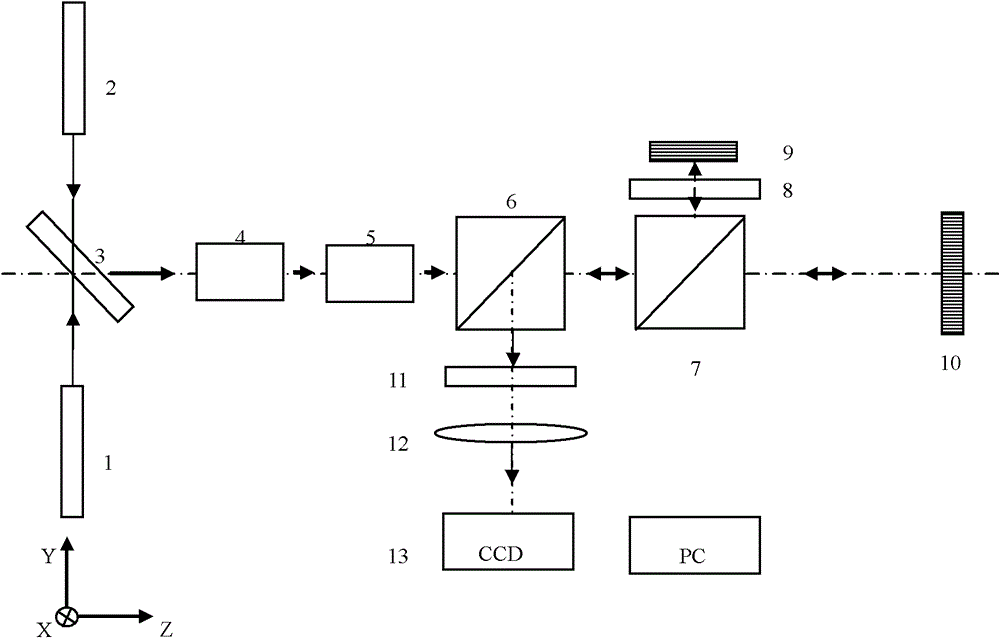 Method for measuring object deformation by time-domain multi-wavelength heterodyne speckle interference