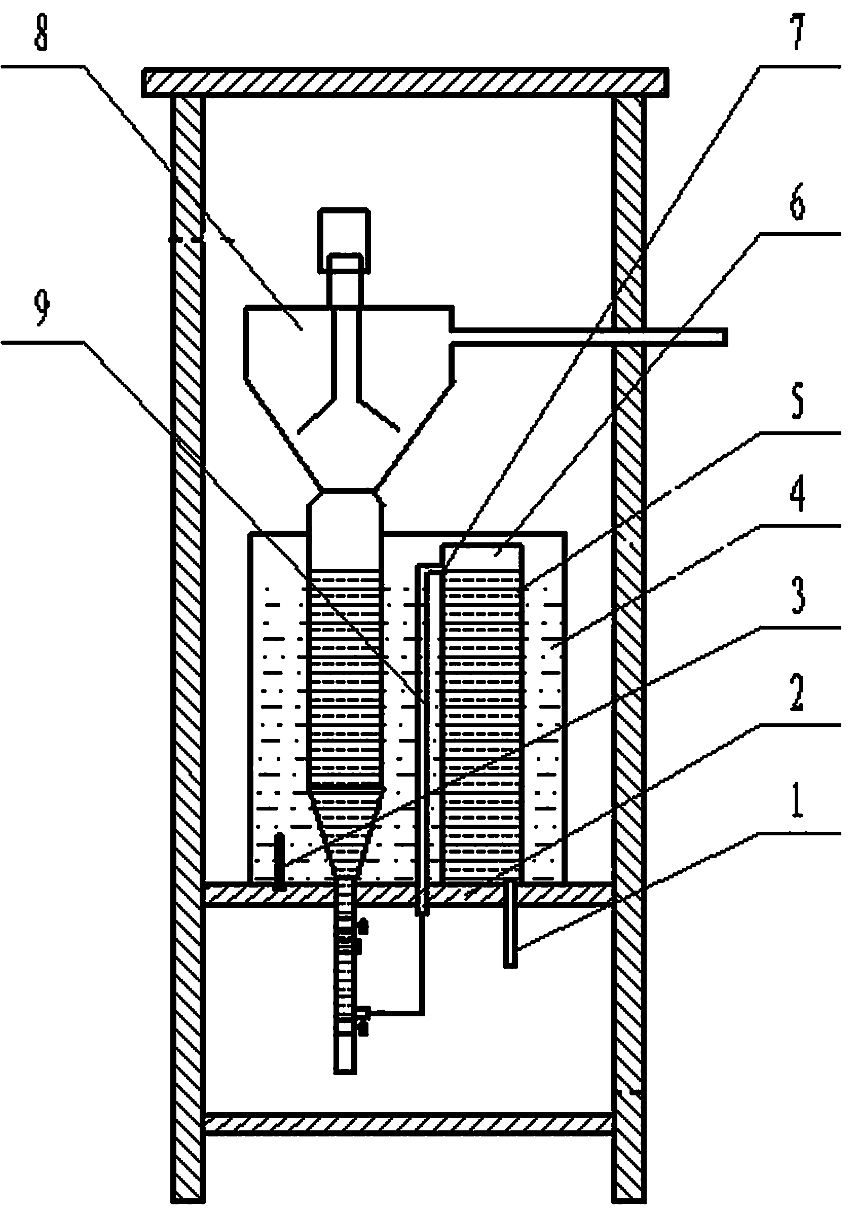 Anaerobic biological treatment device for wastewater