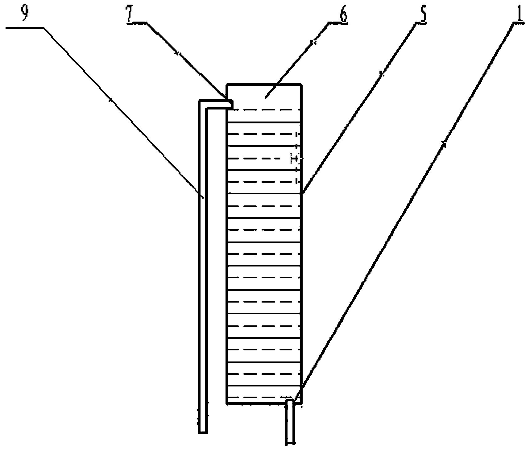 Anaerobic biological treatment device for wastewater