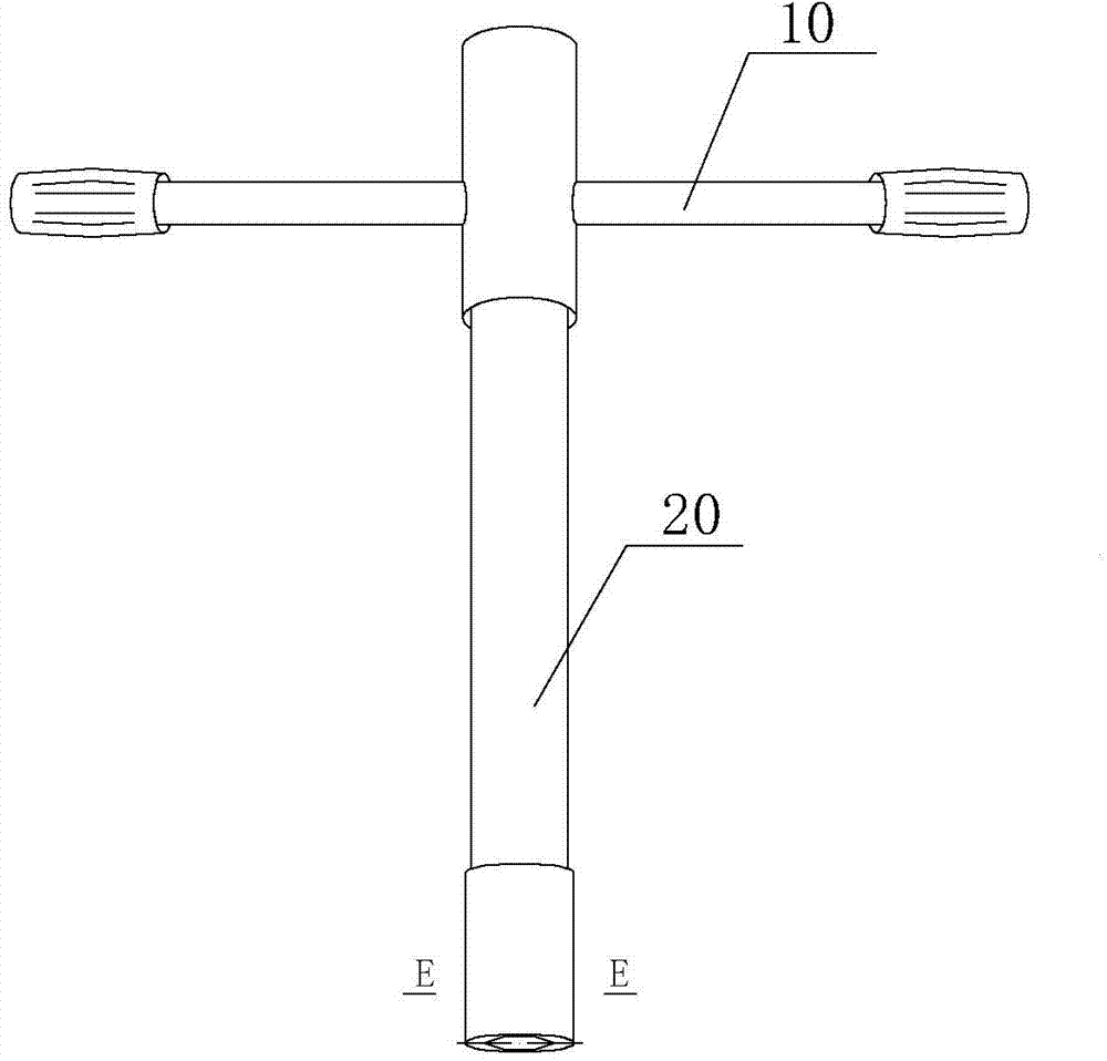 Portable operating handle for 10 kV switch cabinet