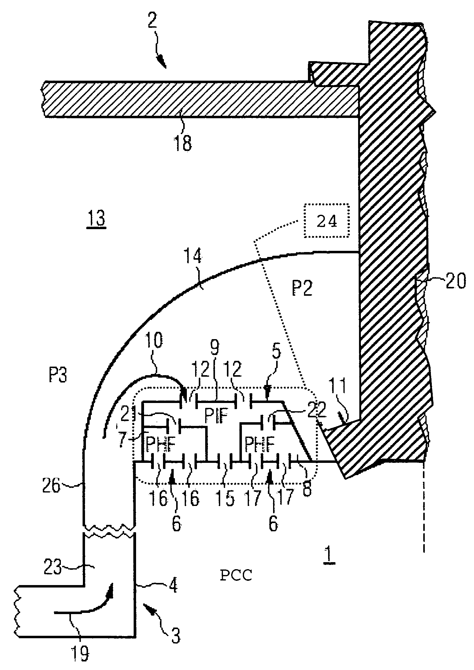 Combustion chamber for a gas turbine with at least two resonator devices