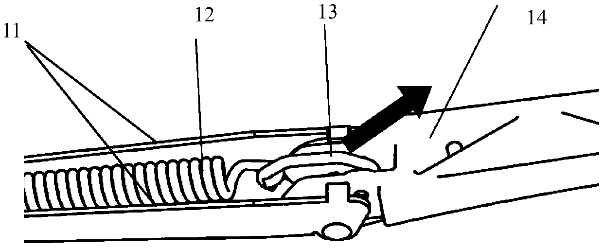 Cam-link mechanism to demount and mount wiper springs