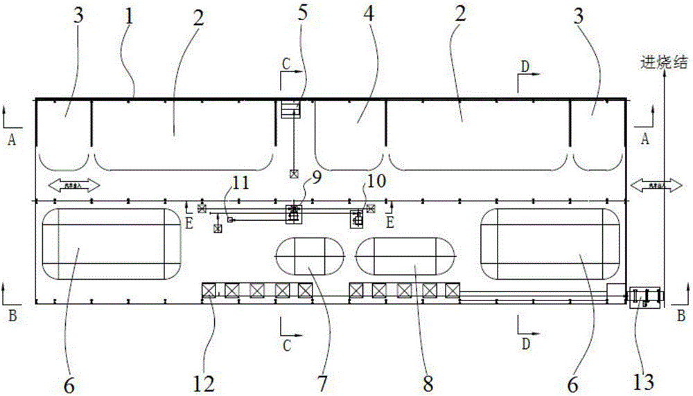 Nickel laterite ore raw material storehouse and nickel laterite ore raw material preparation system