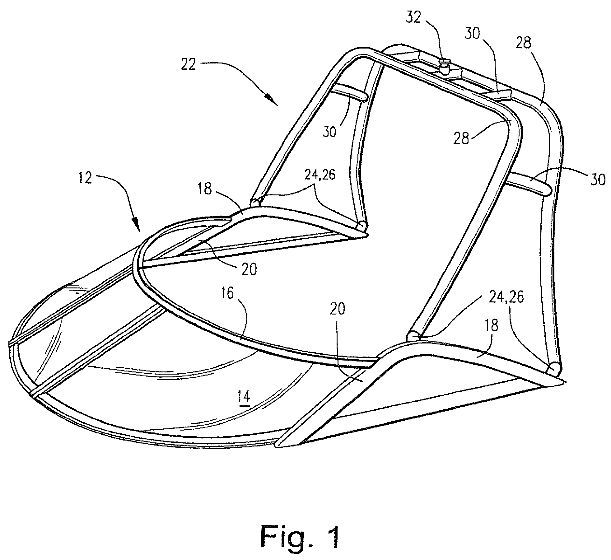 Windshield system including tower frame