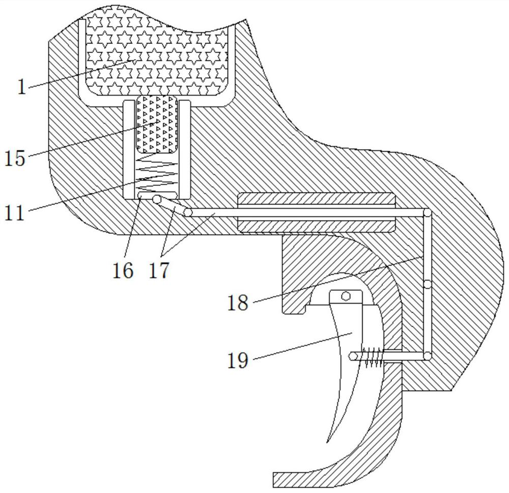 Uniform glue discharging device of glue gun