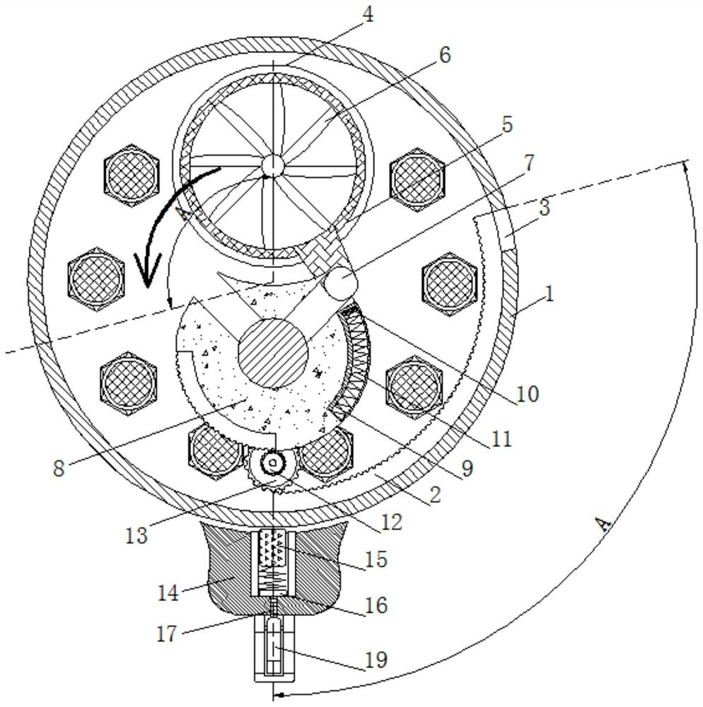 Uniform glue discharging device of glue gun