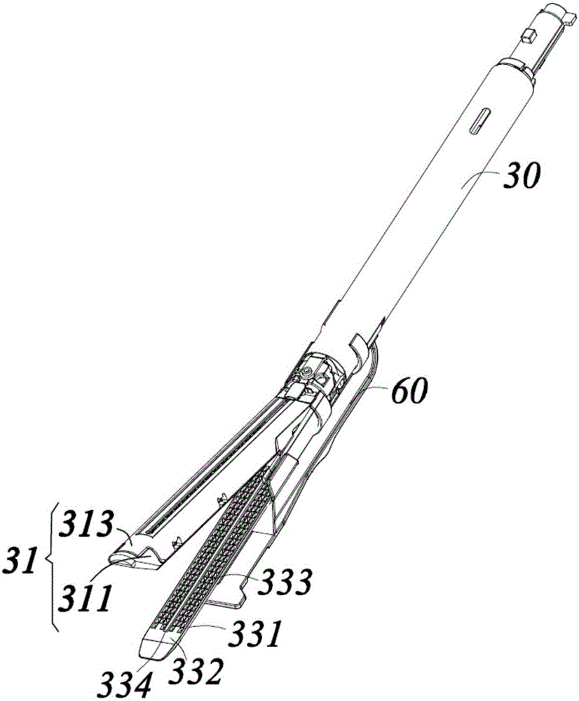 Intra-cavity straight-line cutting anastomat