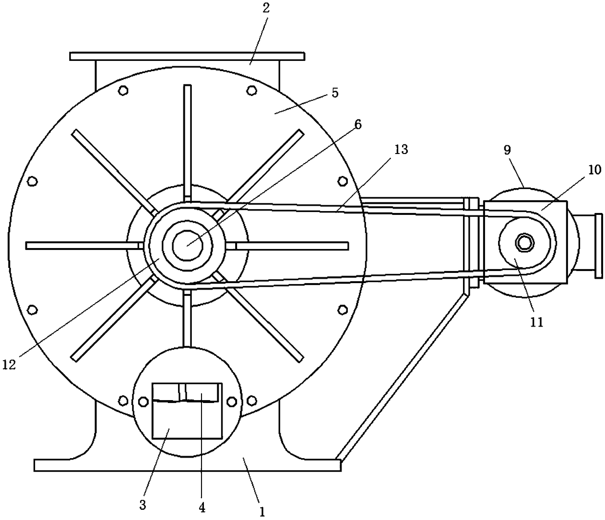 Rotary feeder used for transferring of powder and granular materials