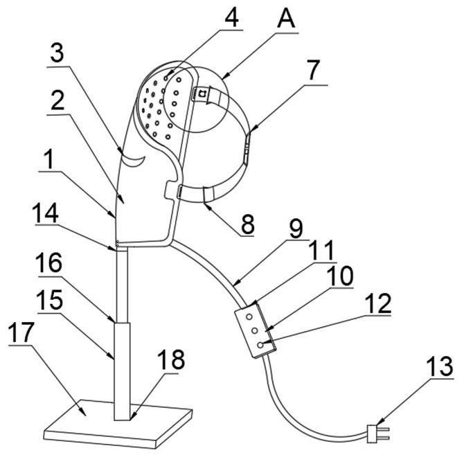 Convenient-to-assemble phototherapy instrument holder for improving sleep