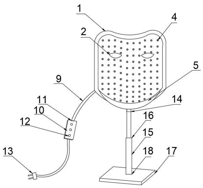 Convenient-to-assemble phototherapy instrument holder for improving sleep