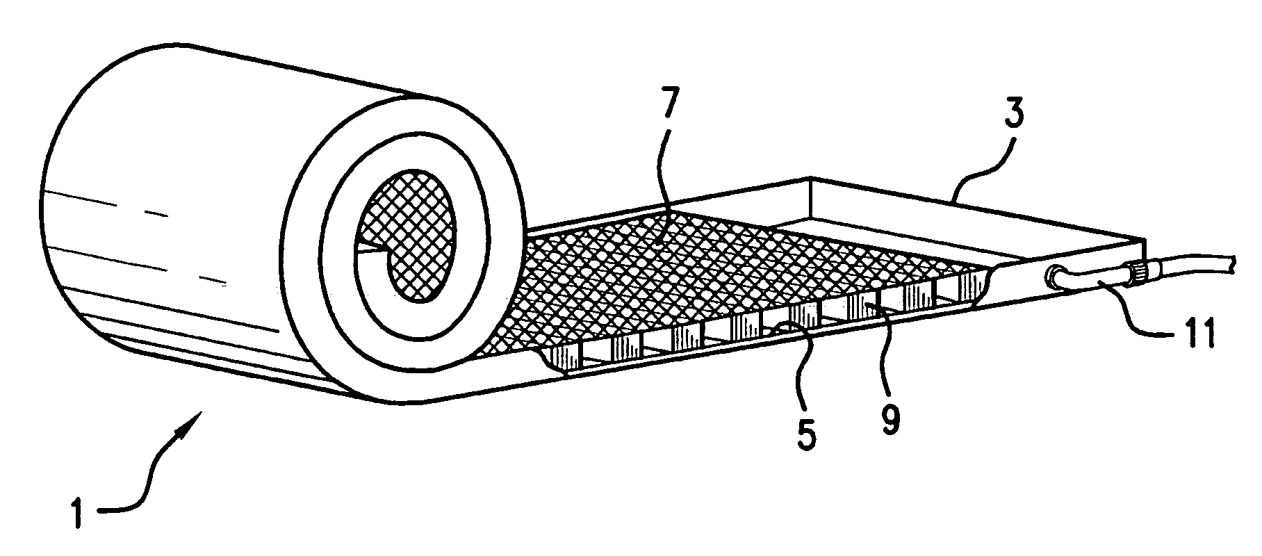 Roll-up pool for a decontamination system