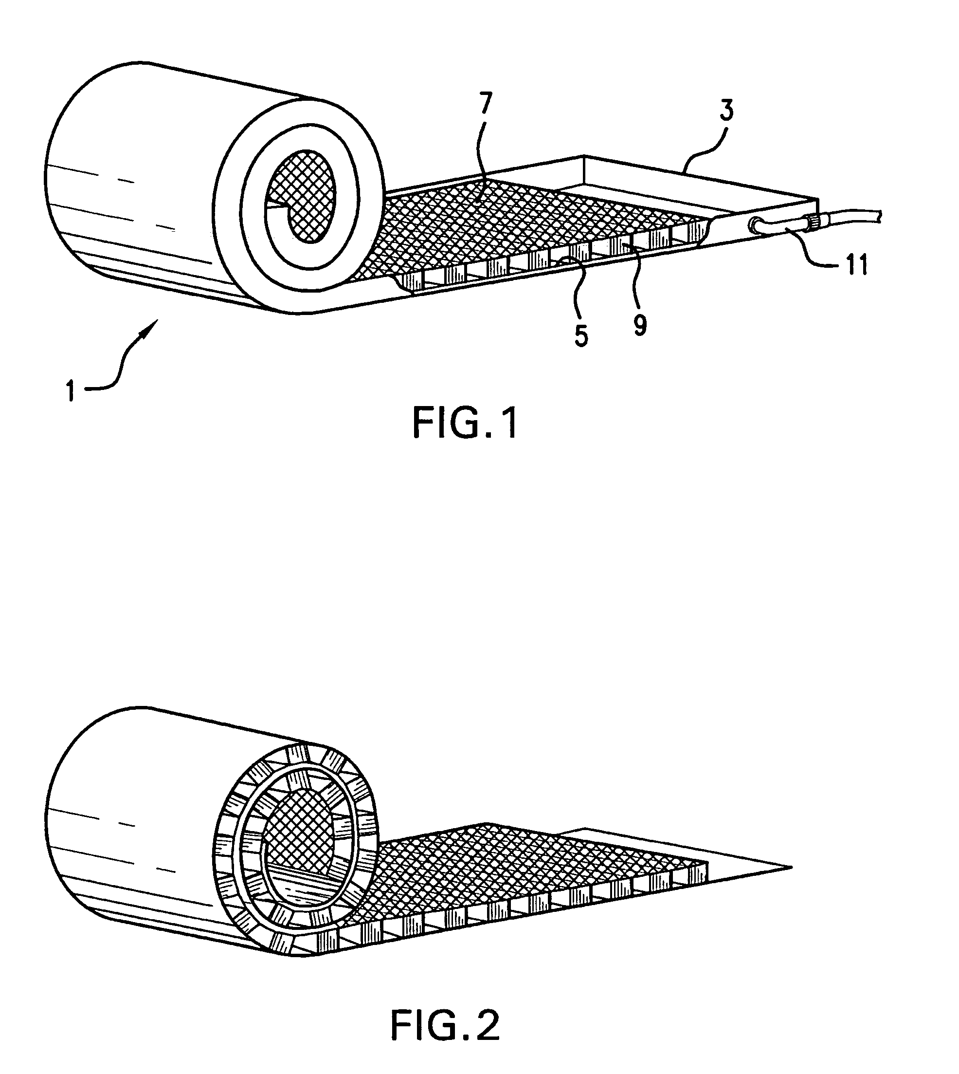 Roll-up pool for a decontamination system