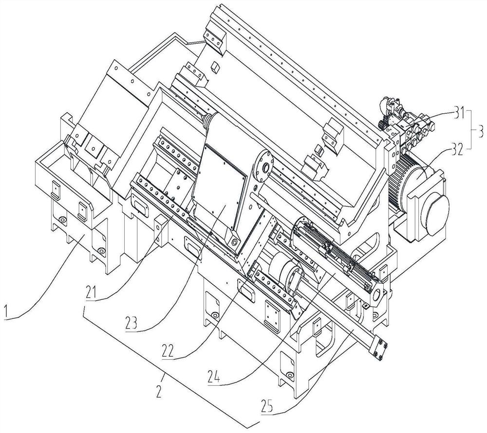 Full-hydraulic automatic speed change oil pressure tailstock of numerically-controlled machine tool