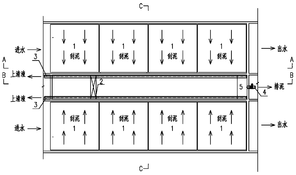 High-efficiency sludge discharge sedimentation tank