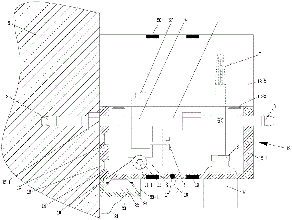 Sickbed oxygen inhalation device