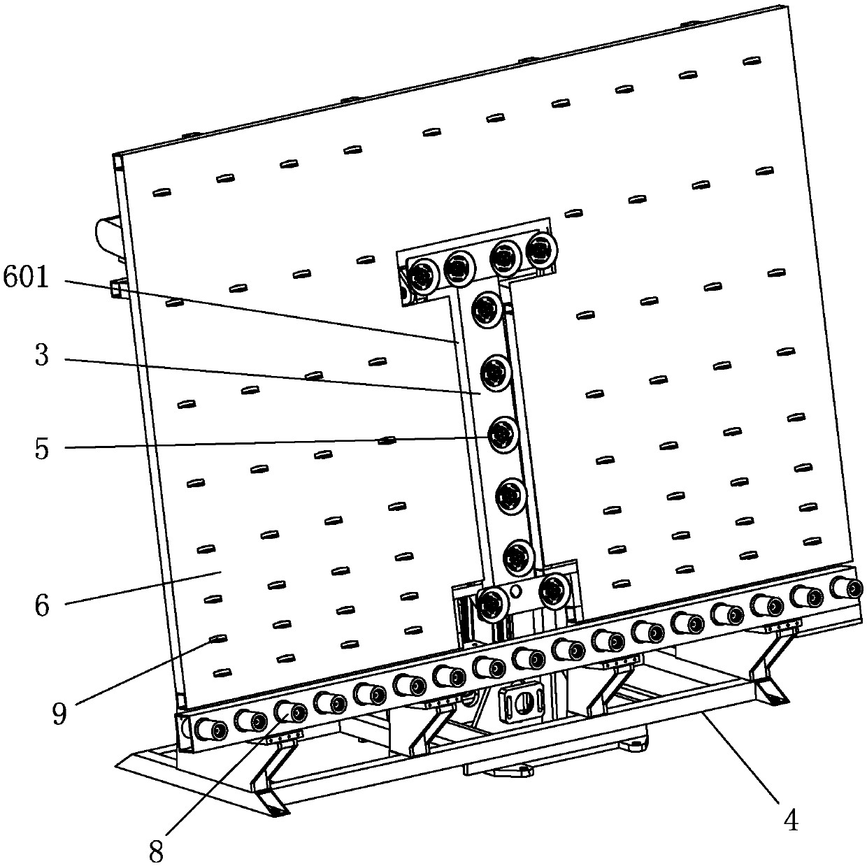 Glass production line for loading and unloading sheets fully automatically