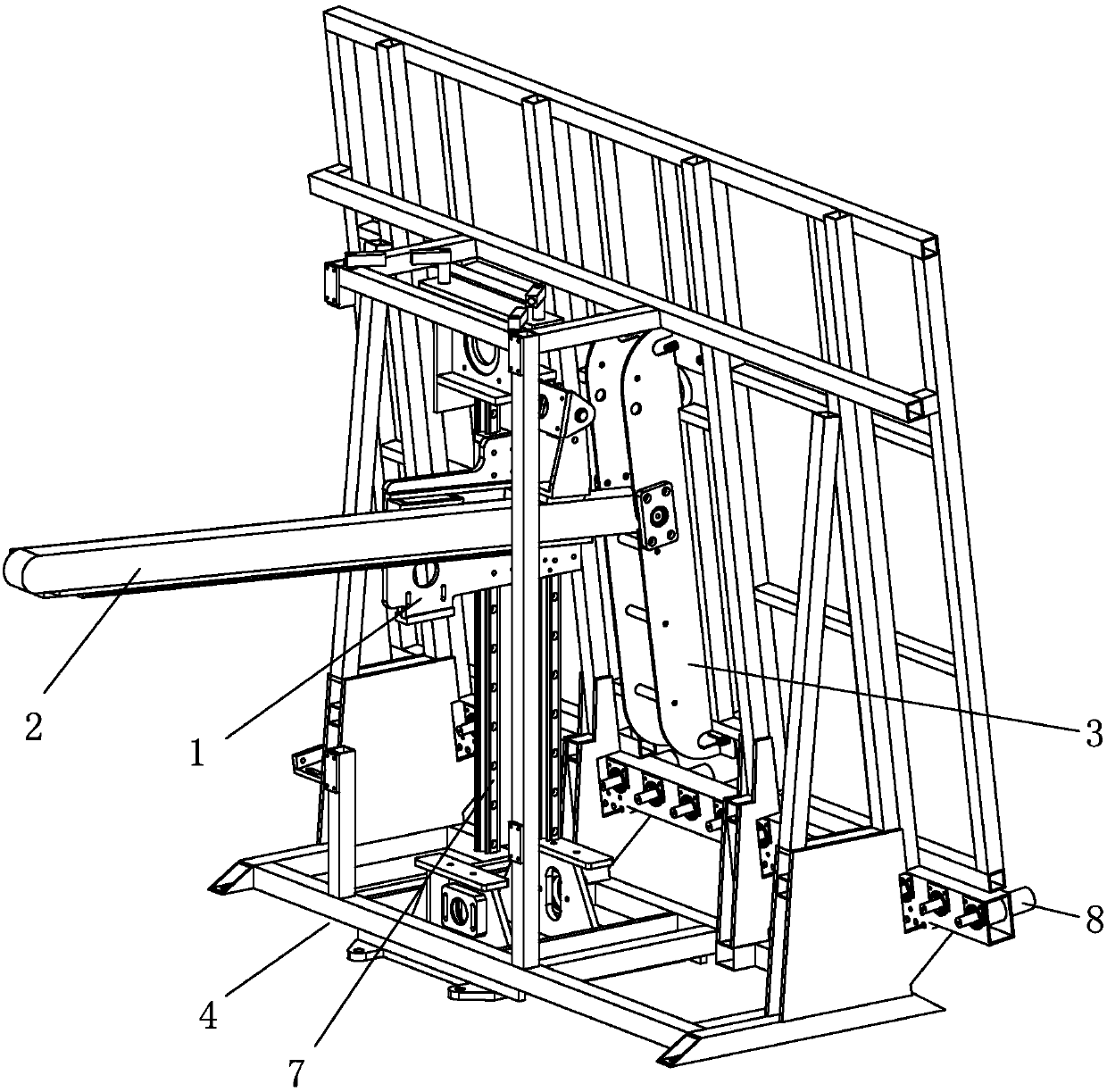 Glass production line for loading and unloading sheets fully automatically